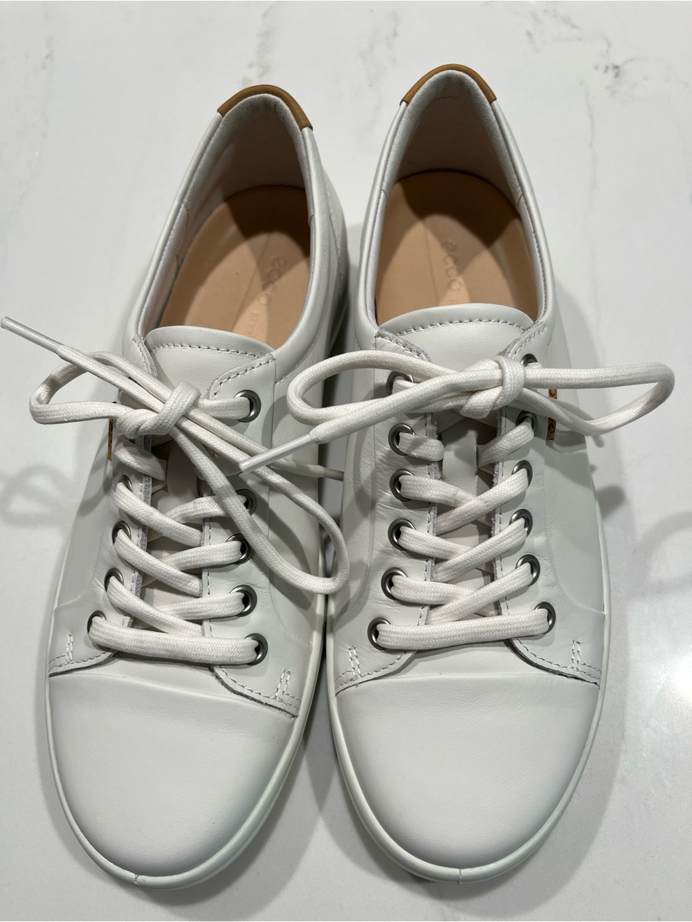 Ecco white leather Soft 7 Sneakers - Picture 2 of 6